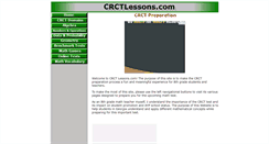 Desktop Screenshot of crctlessons.com